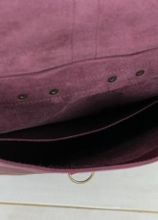 Женский кожаный рюкзак "монако", кожа итальянский краст, цвет бордо6 фото