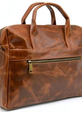 Рыжая кожаная мужская сумка gb-7122-3md tarwa3 фото