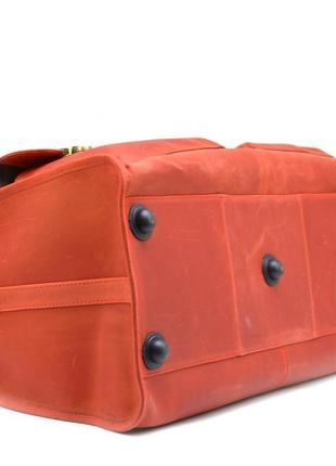 Дорожня шкіряна сумка червона tarwa rr-5664-4lx6 фото