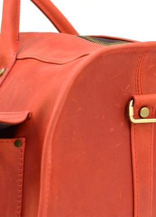 Дорожня шкіряна сумка червона tarwa rr-5664-4lx8 фото