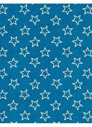 Бумага дизайнерская а4 (200 гр/м) звезды на синем2 фото