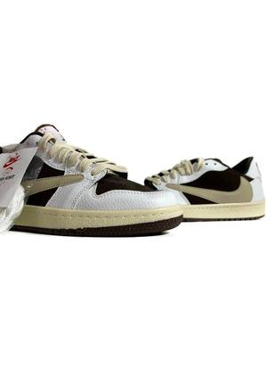 👟nike air jordan 1 retro low x travis scott og "sail and ridgerock"