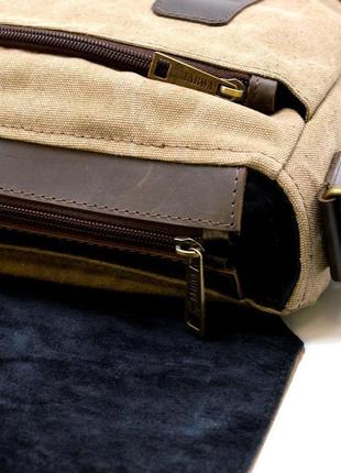 Мужская сумка через плечо из канваса и кожи rsc-6002-3md tarwa7 фото