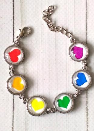 Браслет радужный лгбт на белом