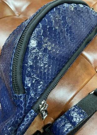 Напоясная сумка из кожи синего питона tarwa 30354 фото