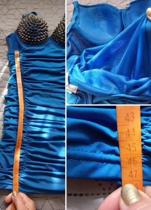 Portobello punk микро платье комбинация с шипами на лифе. винтаж.7 фото