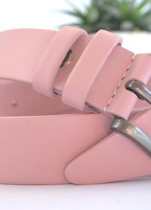 Стильный женский ремень кожа розовый подарок для девушки7 фото