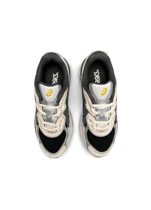 Кроссовки женские стильные asics gel nyc black beige легкие черные спортивные кроссовки асикс гель летние6 фото