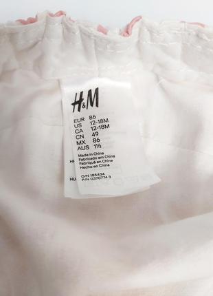 Кепка девчачья h&amp;m p. 11-18 мес.3 фото