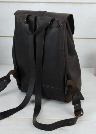 Женский кожаный рюкзак "киев", размер мини винтажная кожа, цвет шоколад5 фото