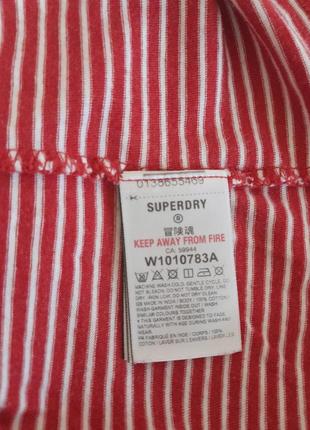 Superdry женская футболка в полоску из органического хлопка vintage logo9 фото