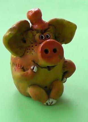 Свиня керамічна яскрава