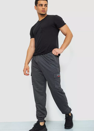 Спорт мужские брюки, цвет темно-серый, 244r41206