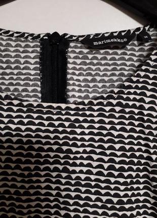 Хлопковая блуза рубашка сорочка туника топ с длинными рукавами marimekko4 фото