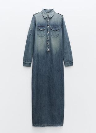 Джинсовое платье trf от zara, размер xs6 фото
