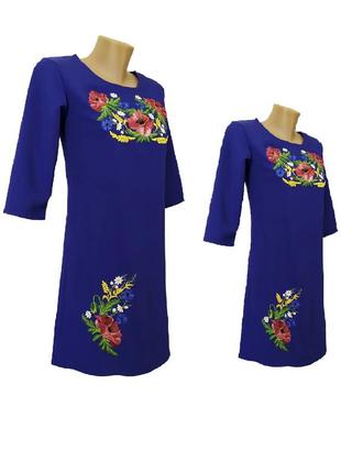 Подростковое летнее платье вышиванка для девочки разные цвета р.146 - 1646 фото