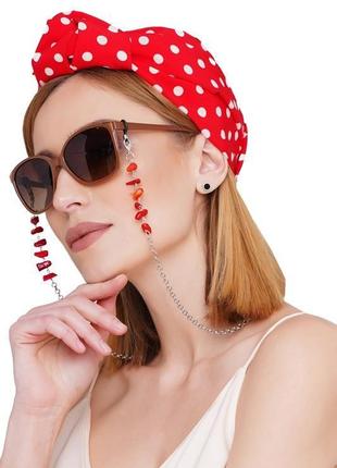 Цепочка для очков с натуральным камнем