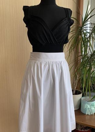 Біла спідниця брендова юбка міді steffen schraut розмір м6 фото