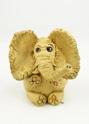 Фигурка слоника керамічна фігурка слона elephant figurine1 фото