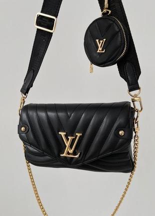 Сумка женская в стиле louis vuitton wave black2 фото