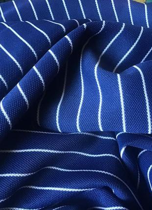 Отрез костюмной ткани 160х157 см— темно синяя в полоску