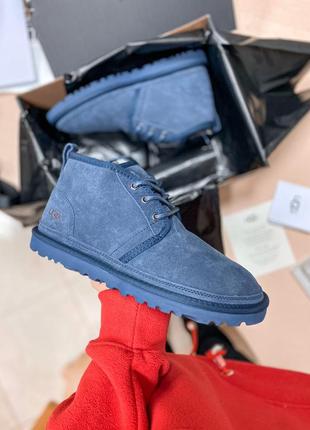 Мужские синие угги ugg neumel blue1 фото