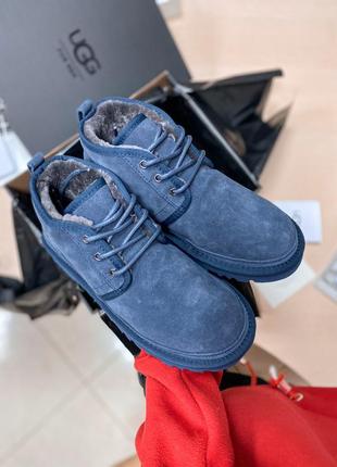 Мужские синие угги ugg neumel blue4 фото