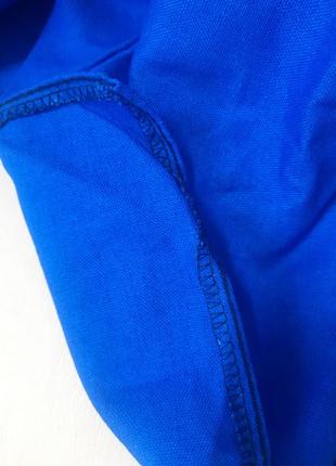 Мужская рубашка вышиванка лен синяя family look черная вышивка 42 - 604 фото