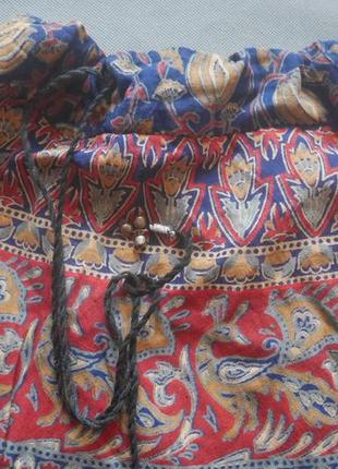 Длинная хлопковая юбка в пол, бохо, гопи дрес, сари2 фото