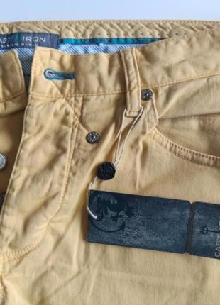 Штани джинсового пошиття cast iron 34 жовтий охра7 фото