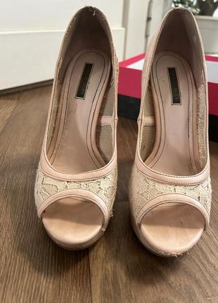 Нежные розовые туфли босоножки сетевые на высоком каблуке 13см 37 размер4 фото
