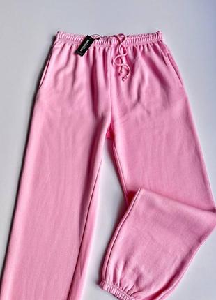 Штаны шикарные базовые розовый цвет.6 фото