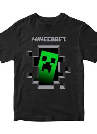 Футболка з оригінальним принтом онлан гри minecraft "кріпер creeper minecraft майнфрафт" push3 фото