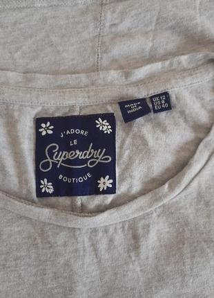 Фирменная хлопковая майка с узором снизу superdry made in india8 фото