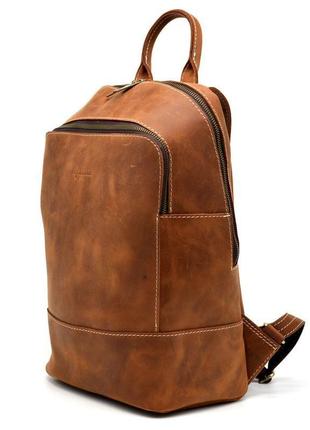 Женский коричневый кожаный рюкзак tarwa rb-2008-3md среднего размера6 фото
