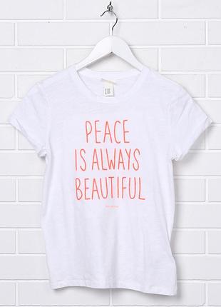 Футболка, дитяча, біла, h&m, зростання 146/152, 19810