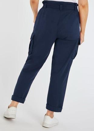 Свободные брюки карго штаны с карманами коттон бренд — bonmarche autonomy l-xxl5 фото