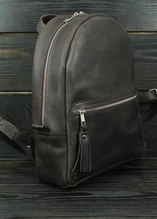 Женский кожаный рюкзак "лимбо", размер большой, винтажная кожа, цвет шоколад3 фото