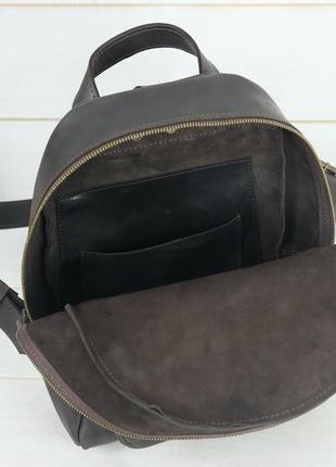 Женский кожаный рюкзак "стамбул", винтажная кожа, цвет шоколад5 фото