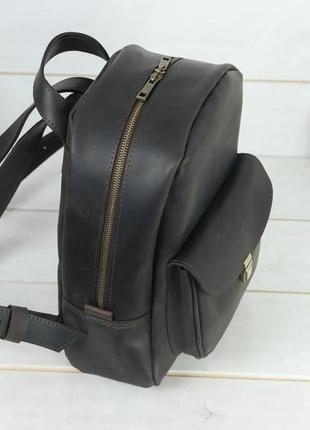 Женский кожаный рюкзак "стамбул", винтажная кожа, цвет шоколад2 фото