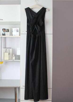 Черное платье макси от sisley6 фото