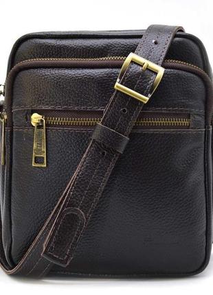Мужская сумка через плечо коричневый флотар fc-8086-1md tarwa кожа внутри1 фото