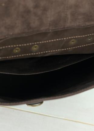 Женский кожаный рюкзак "монако", винтажная кожа, цвет шоколад6 фото