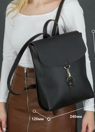 Жіночий шкіряний рюкзак "венеція", розмір середній, шкіра grand, колір сірий7 фото