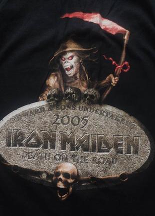 Винтажная футболка iron maiden 2005 год4 фото