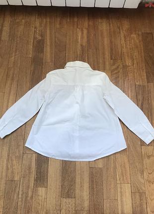 Рубашка, рубашка девичья белая 110 см benetton 4