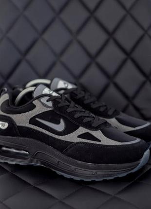 Новинка 2024 ! мужские модные весенние кроссовки в стиле nike air max найк еир макс черные весна-лето ( 40-44 ) 13546 фото