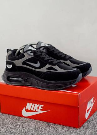 Новинка 2024 ! мужские модные весенние кроссовки в стиле nike air max найк еир макс черные весна-лето ( 40-44 ) 1354