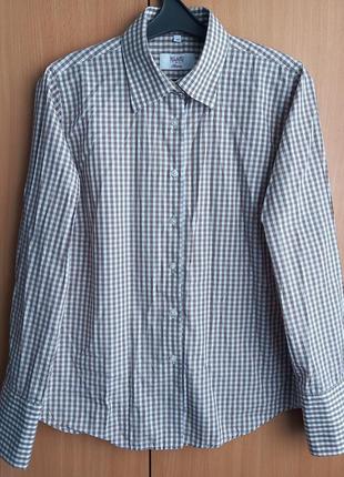 Рубашка milano italy/donna/42/клетка/cotton-100%.