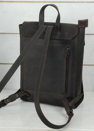 Жіночий шкіряний рюкзак "венеція", розмір середній, вінтажна шкіра, колір шоколад5 фото